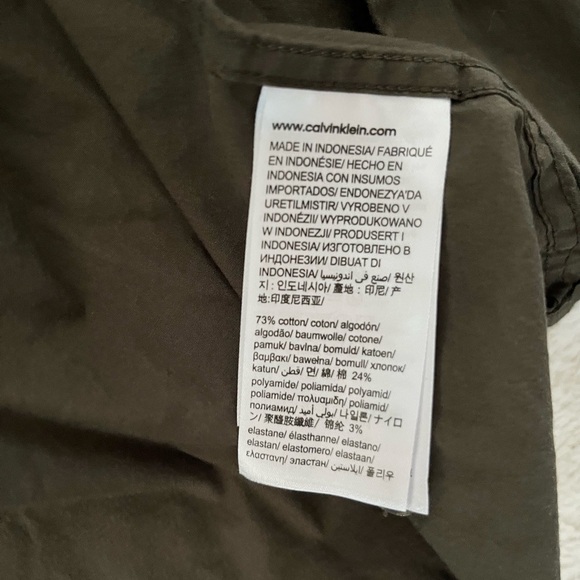 Calvin Klein BUNDLE Navy Polo and Olive Button-Up Shirt Size XL - Picture 5 of 8